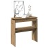 Mesa consola madera de ingeniería roble artesanal 102x30x80