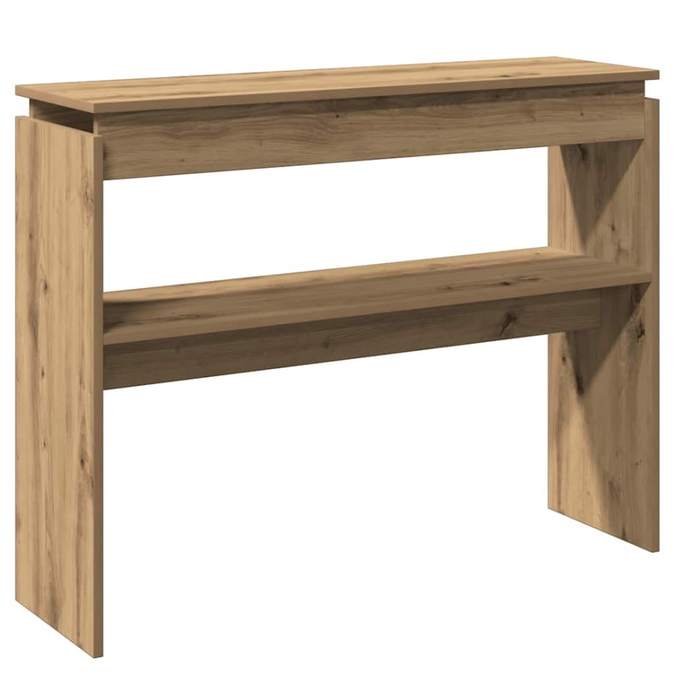 Mesa consola madera de ingeniería roble artesanal 102x30x80