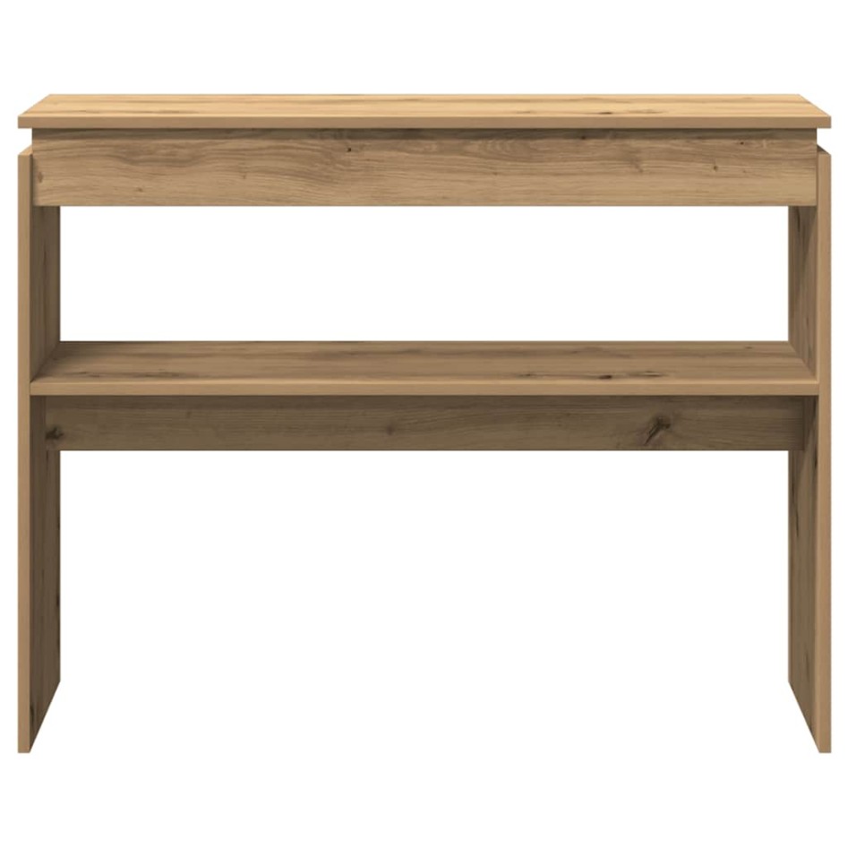 Mesa consola madera de ingeniería roble artesanal 102x30x80