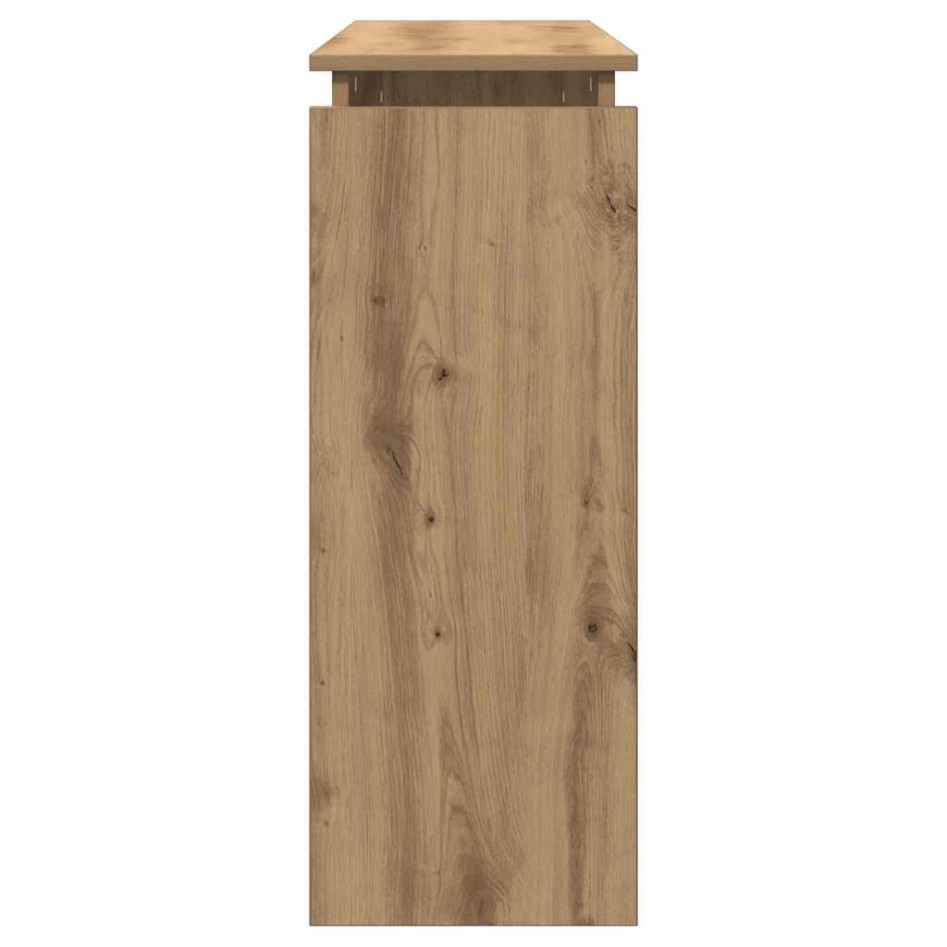 Mesa consola madera de ingeniería roble artesanal 102x30x80