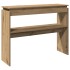 Mesa consola madera de ingeniería roble artesanal 102x30x80