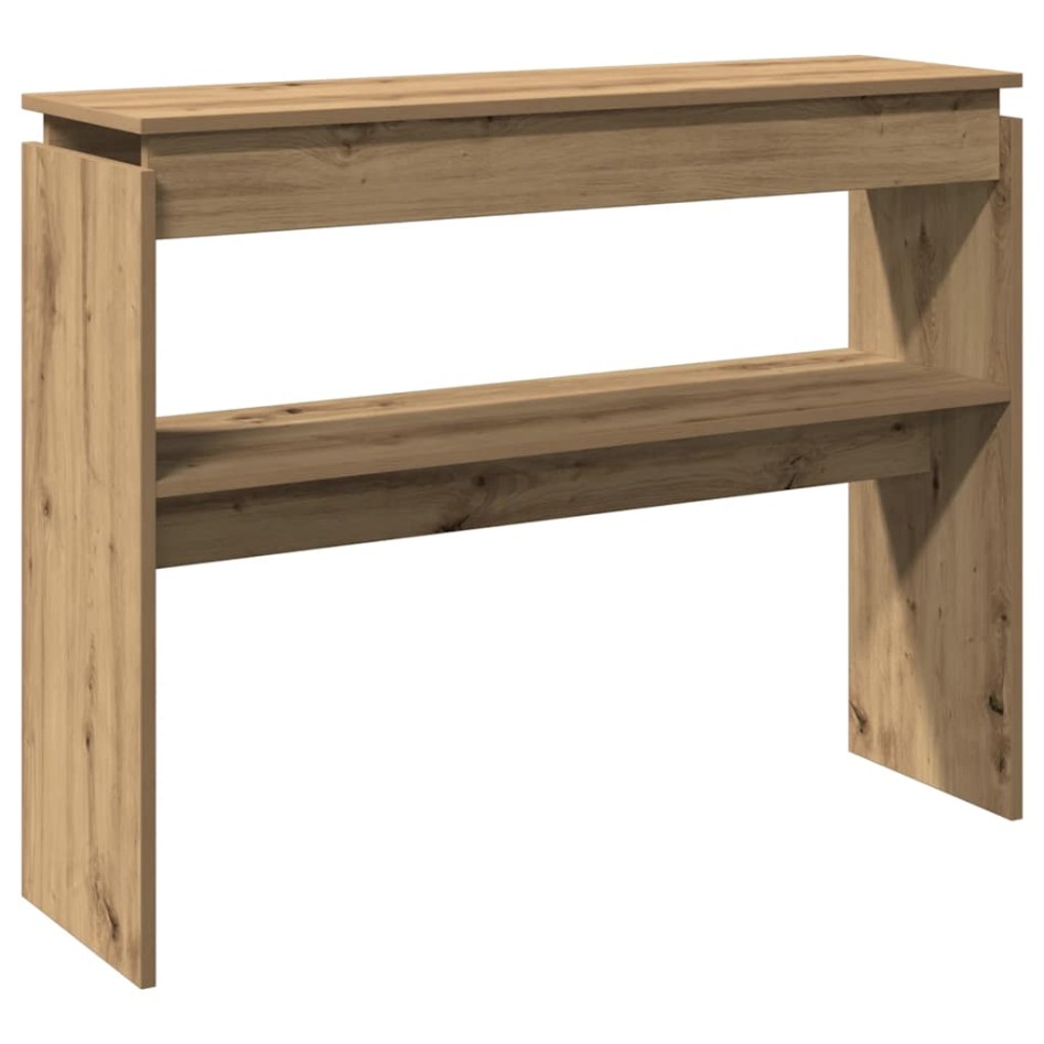 Mesa consola madera de ingeniería roble artesanal 102x30x80