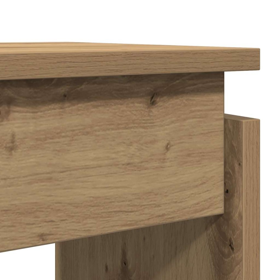 Mesa consola madera de ingeniería roble artesanal 102x30x80