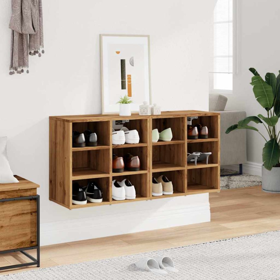 Zapateros 2 uds roble artesanal 52x30x50