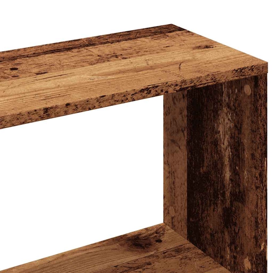 Estantería madera de ingeniería madera envejecida 80x24x192