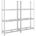 Estantería de 3 capas para neumáticos 2 uds plata 110x40x200