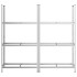 Estantería de 3 capas para neumáticos 2 uds plata 110x40x200