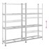Estantería de 3 capas para neumáticos 2 uds plata 110x40x200