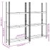 Estantería de 3 capas para neumáticos 2 uds plata 110x40x200
