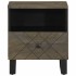 Mesita de noche de madera maciza de mango negra 40x33x46