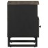 Mesita de noche de madera maciza de mango negra 40x33x46