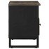Mueble de TV madera maciza de mango negro 80x33x46