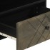 Mueble de TV madera maciza de mango negro 80x33x46