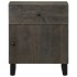 Mesita de noche madera maciza de mango negra 50x33x60