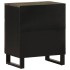 Mesita de noche madera maciza de mango negra 50x33x60