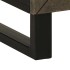 Mesita de noche madera maciza de mango negra 50x33x60