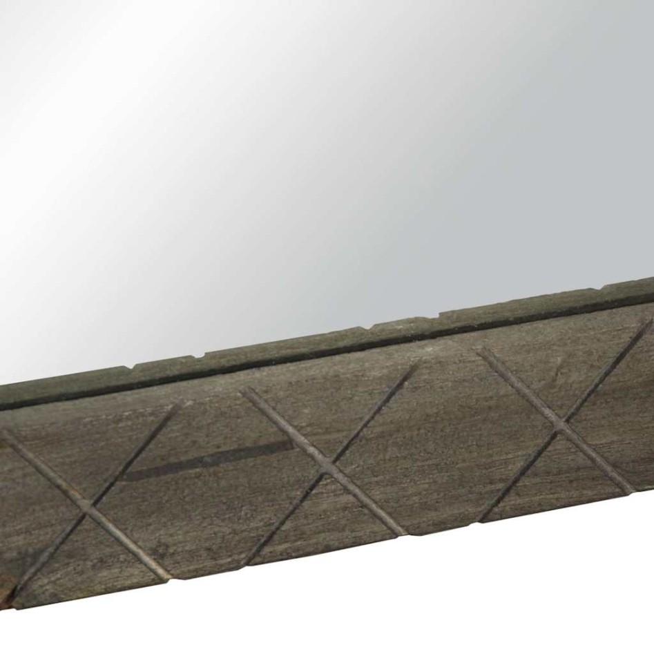 Espejo de baño madera maciza mango gris 50x3x70