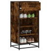 Zapatero madera contrachapada roble ahumado 48x38x97,5 cm