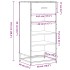 Zapatero madera contrachapada roble ahumado 48x38x97,5