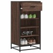 Zapatero madera contrachapada roble marrón 48x38x97,5 cm