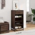 Zapatero madera contrachapada roble marrón 48x38x97,5