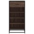 Zapatero madera contrachapada roble marrón 48x38x97,5
