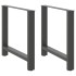 Patas de mesa de centro antracita 2 uds 70x(72-73) cm