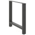 Patas de mesa de centro antracita 2 uds 70x(72-73) cm