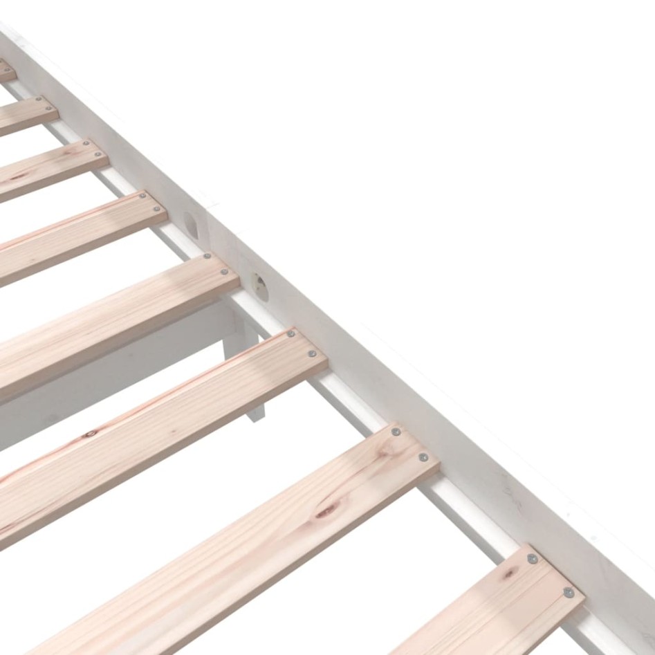 Estructura de cama madera maciza de pino blanca 150x200