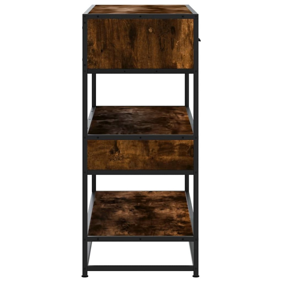 Mesa consola de madera de ingeniería roble ahumado 90x35x80