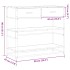 Mesa consola de madera de ingeniería roble ahumado 90x35x80