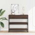 Mesa consola madera de ingeniería marrón roble 90x35x80