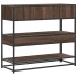 Mesa consola madera de ingeniería marrón roble 90x35x80