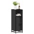 Armario de baño madera contrachapada negro 35x37,5x100