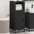 Armario de baño madera contrachapada negro 35x37,5x100
