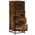 Armario baño madera contrachapada roble ahumado 35x37,5x100