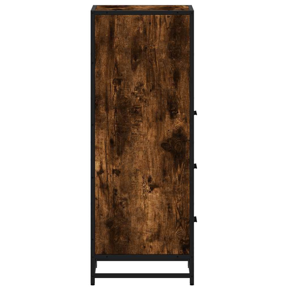 Armario baño madera contrachapada roble ahumado 35x37,5x100