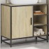 Armario de lavabo de baño madera roble Sonoma 65x33x60
