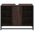 Armario lavabo baño madera ingeniería roble marrón 80x33x60