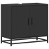 Mueble baño para lavabo madera ingeniería negro 65 x 33 x 60