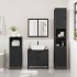 Mueble baño para lavabo madera ingeniería negro 65 x 33 x 60