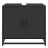 Mueble baño para lavabo madera ingeniería negro 65 x 33 x 60