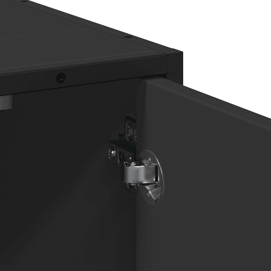 Mueble baño para lavabo madera ingeniería negro 65 x 33 x 60