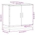 Mueble de baño para lavabo roble ahumado 65x33x60