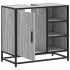 Mueble lavabo baño madera contrachapada sonoma gris 65x33x60