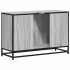 Armario lavabo baño madera ingeniería gris Sonoma 90x33x60
