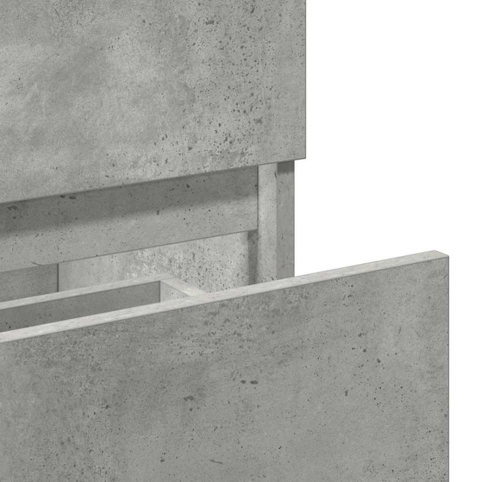 Armario de baño con espejo madera de ingeniería gris