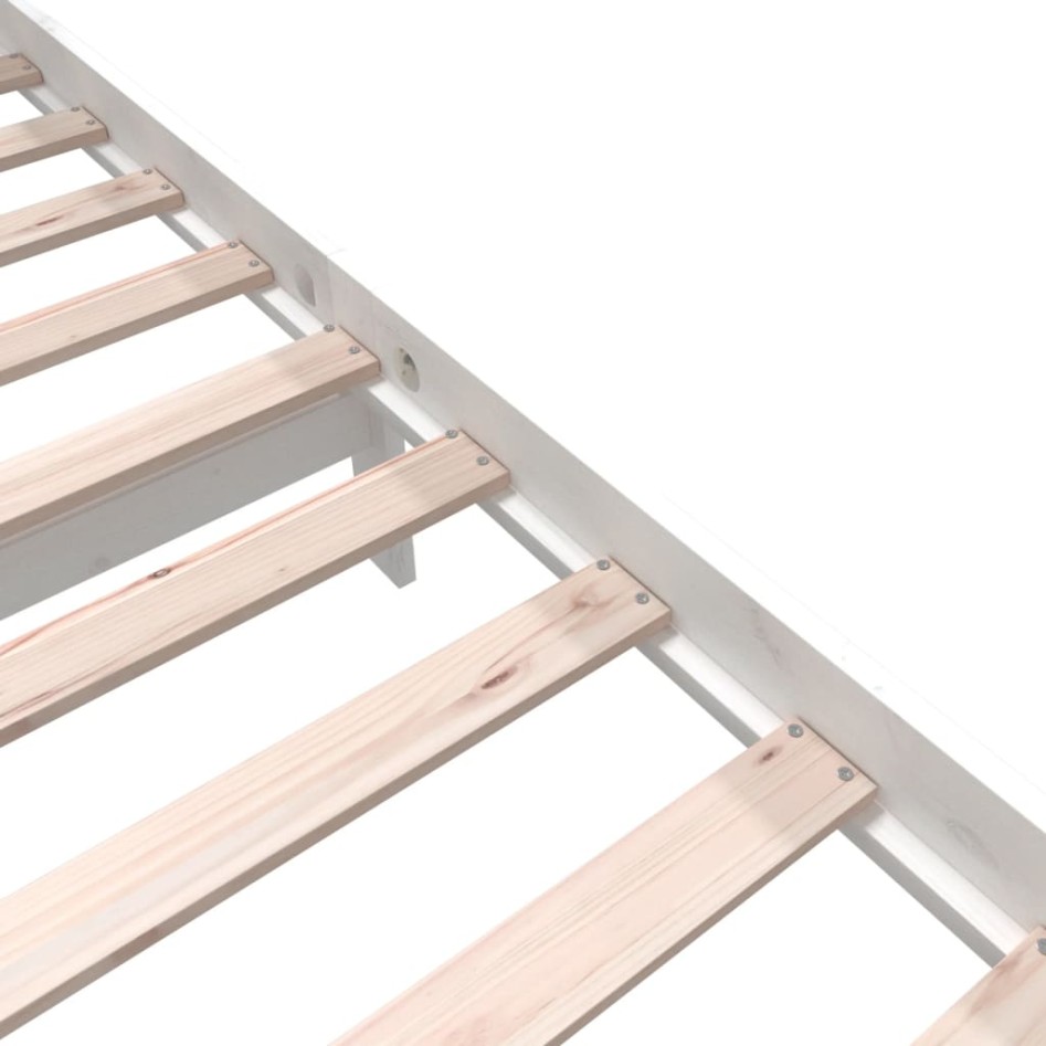 Estructura de cama de madera maciza de pino blanco 140x200