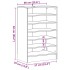 Mueble zapatero madera ingeniería roble artisan 60x35x92