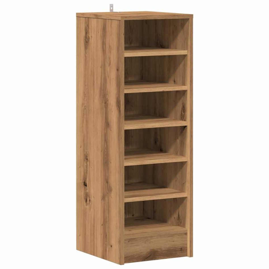 Mueble zapatero de aglomerado roble artisan 32x35x92